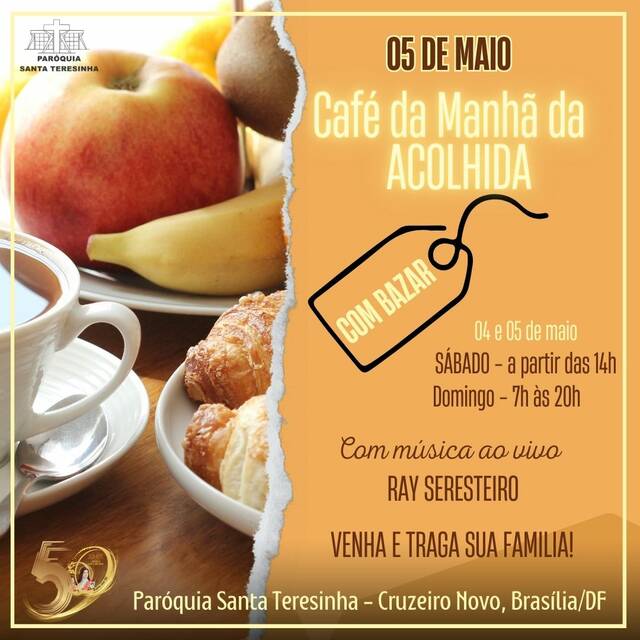 CAFÉ DA MANHÃ DA ACOLHIDA - 05 DE MAIO