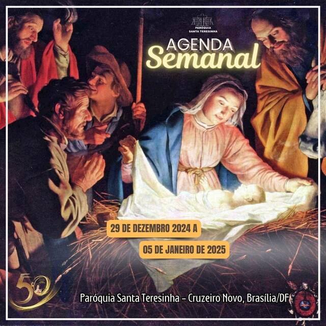 Agenda Semanal - 29 de dezembro  de 2024 a 05 de janeiro de 2025