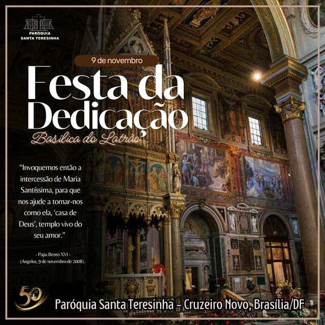 Dedicação da Basílica do Latrão (Catedral de Roma) | 09 DE NOVEMBRO