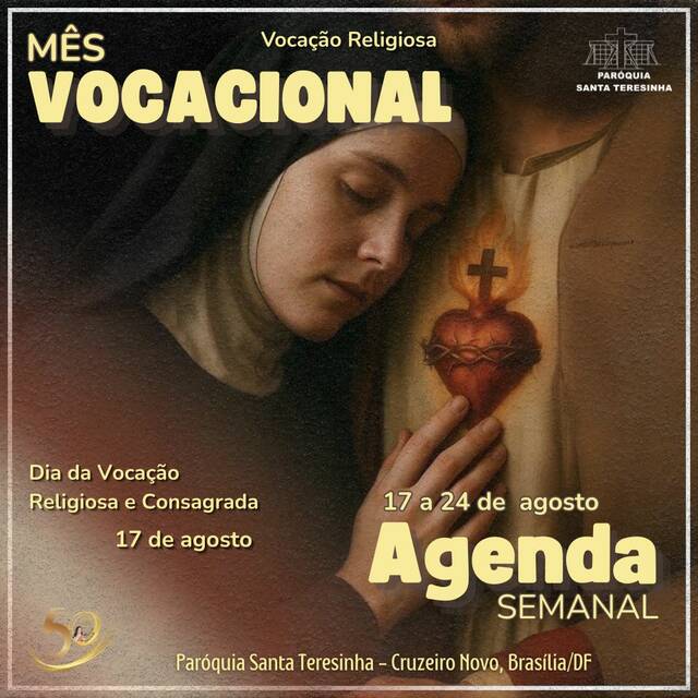 AGENDA PAROQUIAL SEMANAL - 17 A 24 DE AGOSTO DE 2025