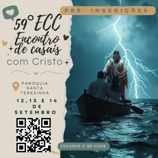 59º Encontro de Casais com Cristo (ECC) - 12, 13 E 14 de Setembro de 2025