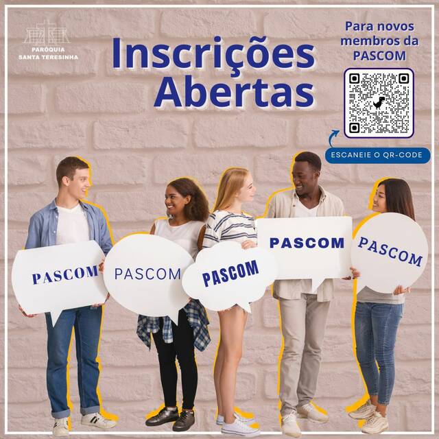 INSCRIÇÕES PARA NOVOS MEMBROS - PASCOM