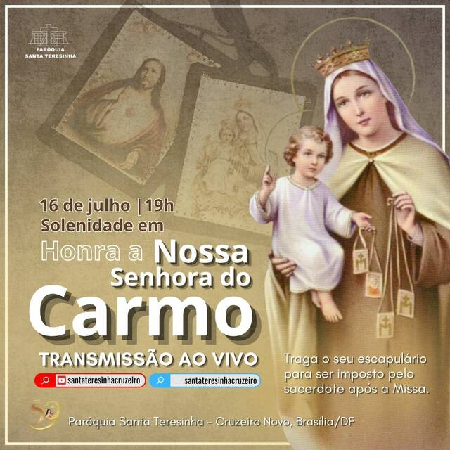 MISSA SOLENE EM HONRA À NOSSA SENHORA DO CARMO | 16 DE JULHO