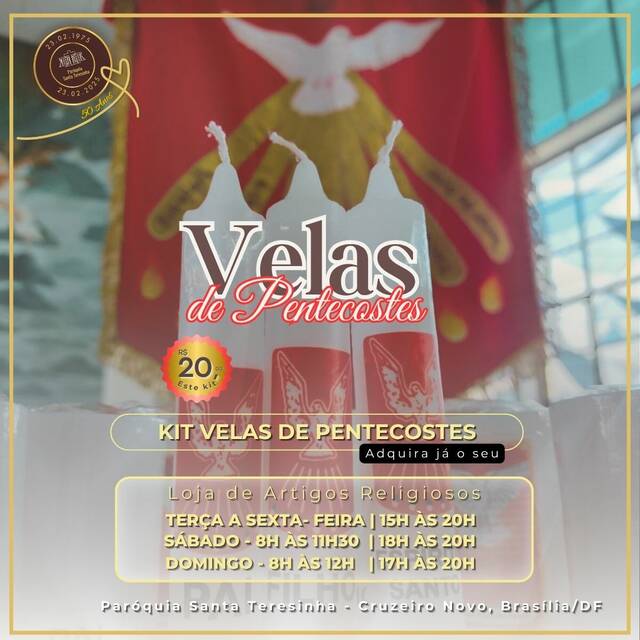 VELAS PARA A NOVENA DE PENTECOSTES 