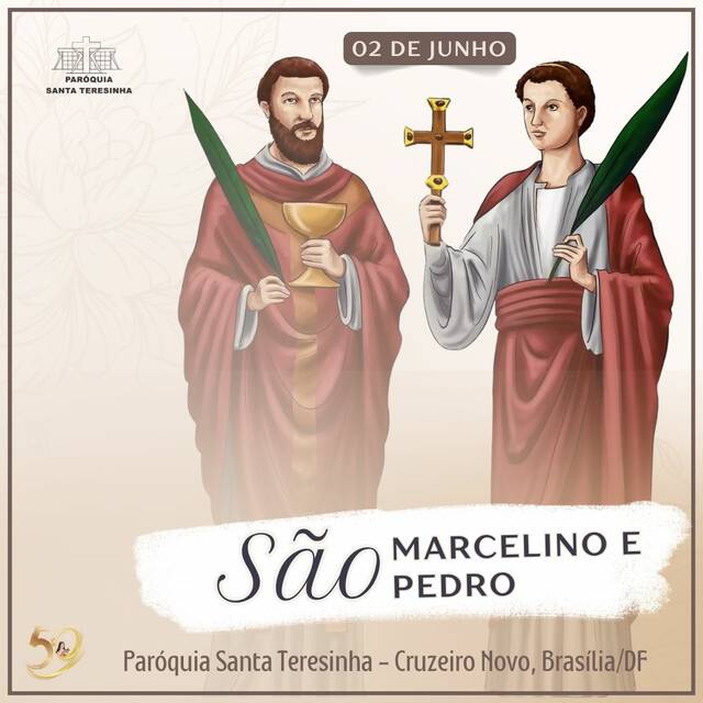 SANTO DO DIA - SÃO MARCELINO E SÃO PEDRO MÁRTIRES ESCONDIDOS | 02 DE JUNHO