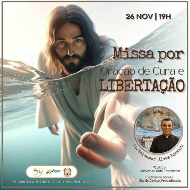 MISSA POR ORAÇÃO DE CURA E LIBERTAÇÃO - 26 DE NOVEMBRO | 19h