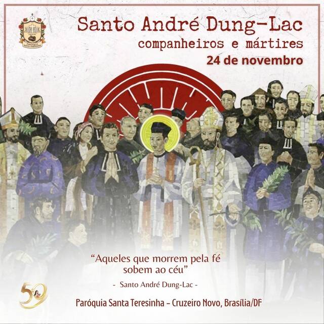 SANTO DO DIA - SANTO ANDRÉ DUNG-LAC, PRESBÍTERO, E COMPANHEIROS MÁRTIRES | 24 DE NOVEMBRO 