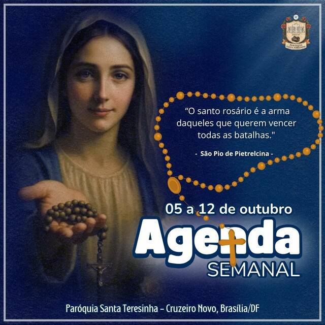 AGENDA PAROQUIAL SEMANAL - 05 A 12 DE OUTUBRO DE 2025 