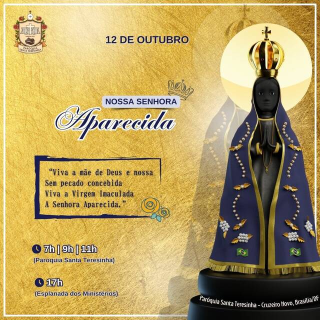 MISSAS - 12 DE OUTUBRO | 7H, 9H E 11H