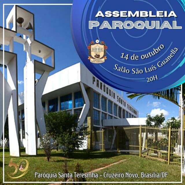 ASSEMBLEIA PAROQUIAL - 14 DE OUTUBRO | 20H