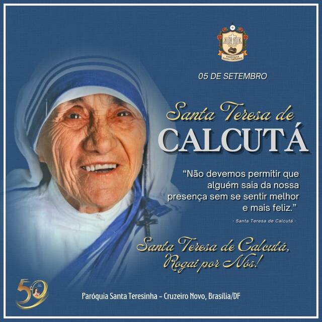 SANTO DO DIA - SANTA TERESA DE CALCUTÁ | 05 DE SETEMBRO