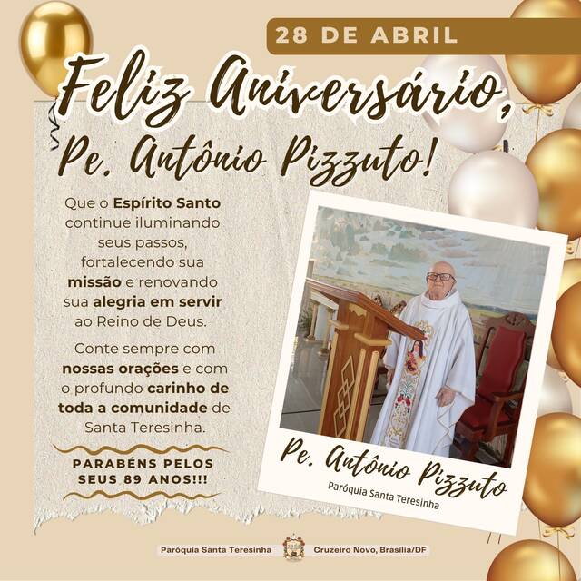 ANIVERSÁRIO DO PADRE ANTÔNIO | 28 DE ABRIL