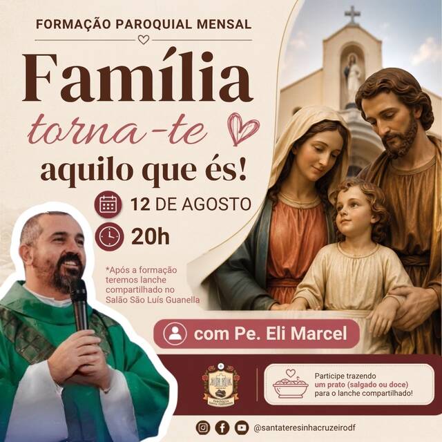 FORMAÇÃO PAROQUIAL MENSAL - COM PE. ELI MARCEL | 20H