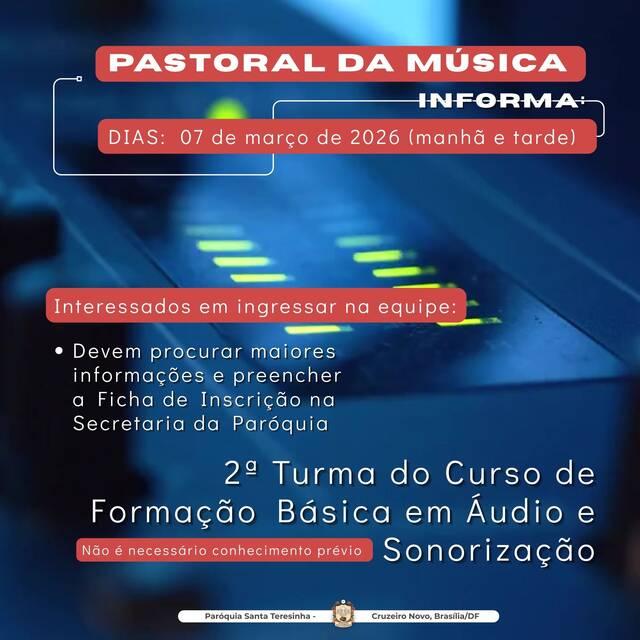 2ª TURMA DO CURSO DE FORMAÇÃO BÁSICA DE ÁUDIO E SONORIZAÇÃO | 07 DE MARÇO