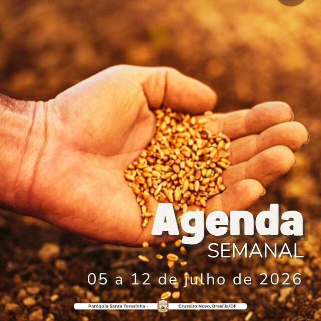 AGENDA PAROQUIAL SEMANAL - 05 A 12 DE JULHO DE 2026