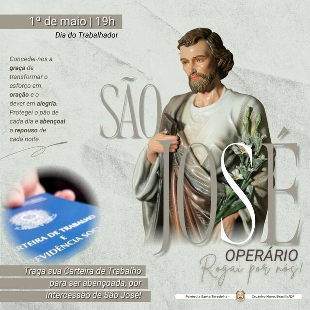 SÃO JOSÉ OPERÁRIO - 1º DE MAIO | 19H