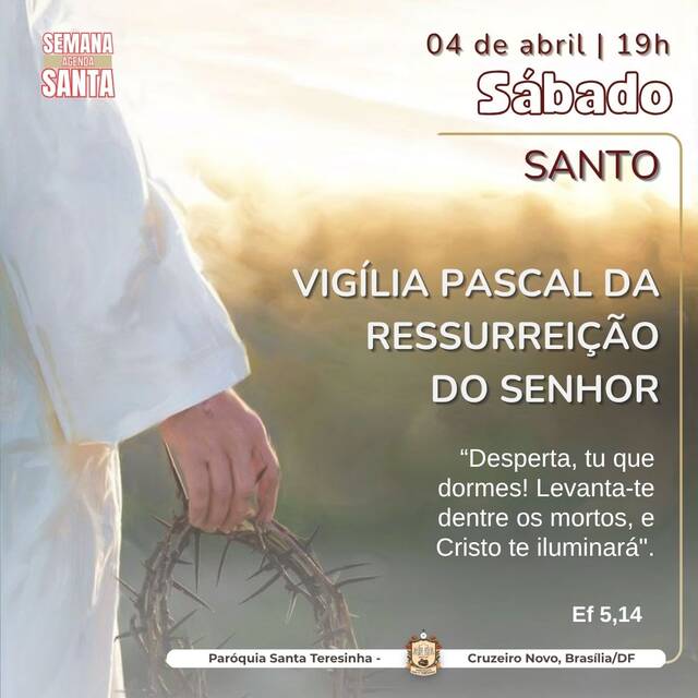 VIGÍLIA PASCAL - 04 DE ABRIL | 19H