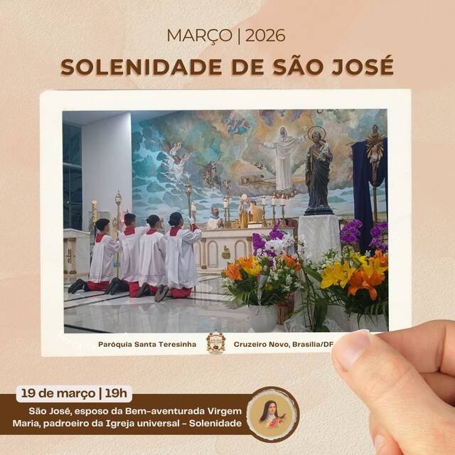 SOLENIDADE DE SÃO JOSÉ - 19 DE MARÇO | 19H