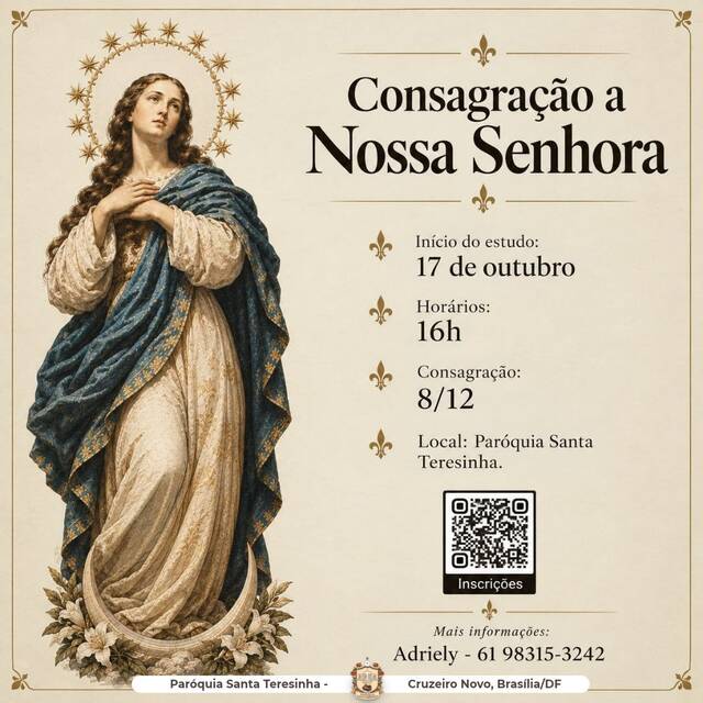🌹 FORMAÇÃO PARA A CONSAGRAÇÃO A NOSSA SENHORA  | 17 DE OUTUBRO