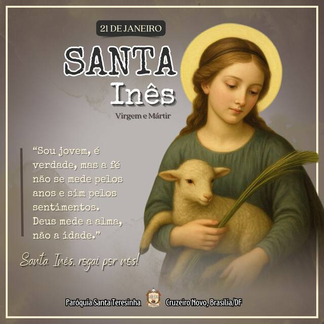 SANTO DO DIA - SANTA INÊS | 21 DE JANEIRO