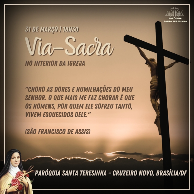 Via-Sacra no interior da Paróquia