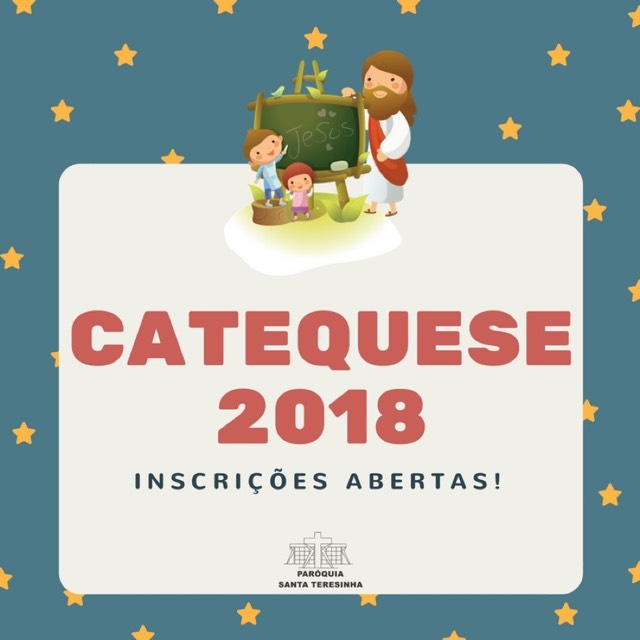 Inscrições para a Catequese 2018