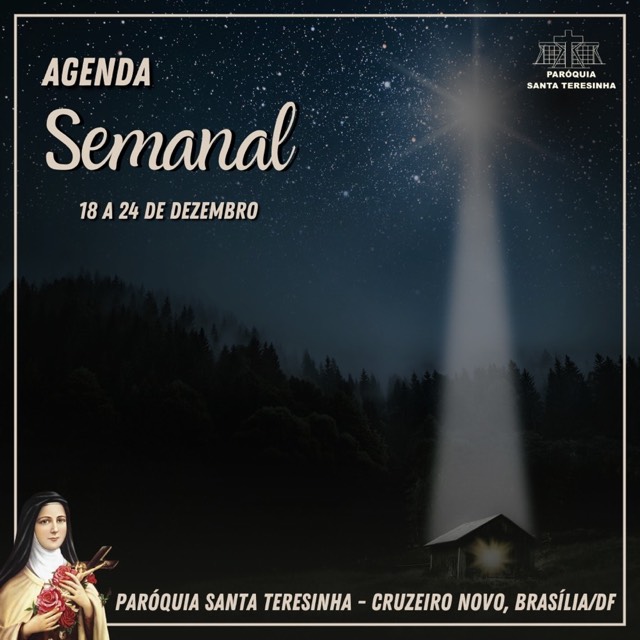 Agenda Semanal - 18 à 24 de dezembro