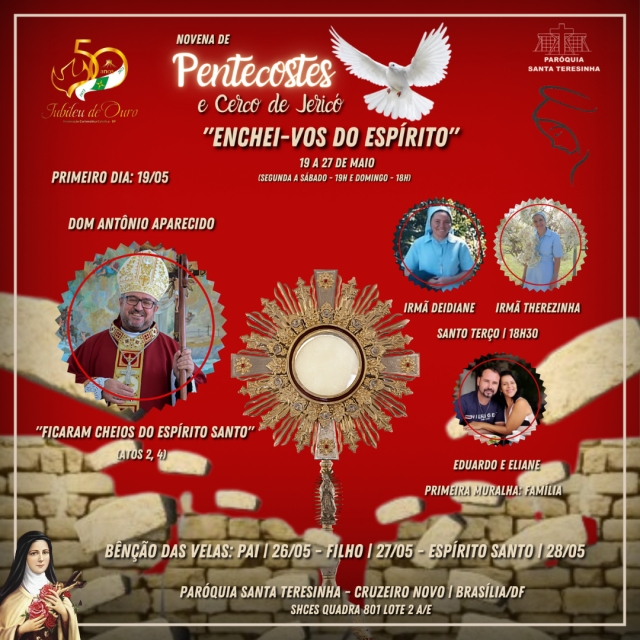 PRIMEIRO dia da Novena de Pentecostes e Cerco de Jericó